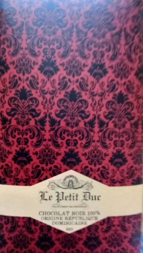 Chocolat noir 100% origine République Dominicaine