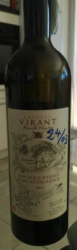 Huile d'olive AOP 2015 Château Virant