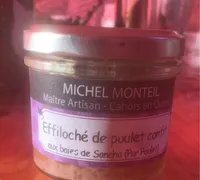 Effiloché de poulet confit aux baies de Sancho (pur poulet)