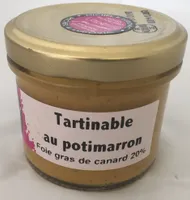 Tartinable au potimarron, foie gras de canard 20%
