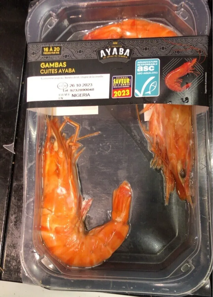 Gambas cuites