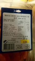 Crevettes entières cuites réfrigérées ASC