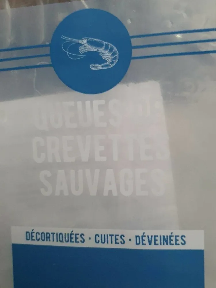 Queues de crevettes sauvages