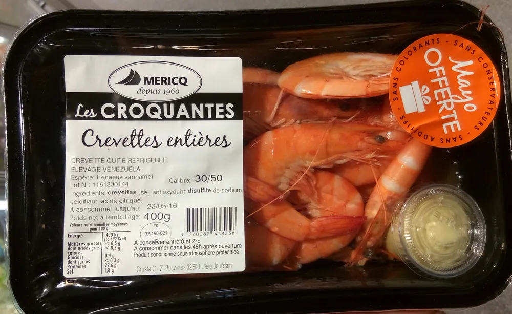 Crevettes entières