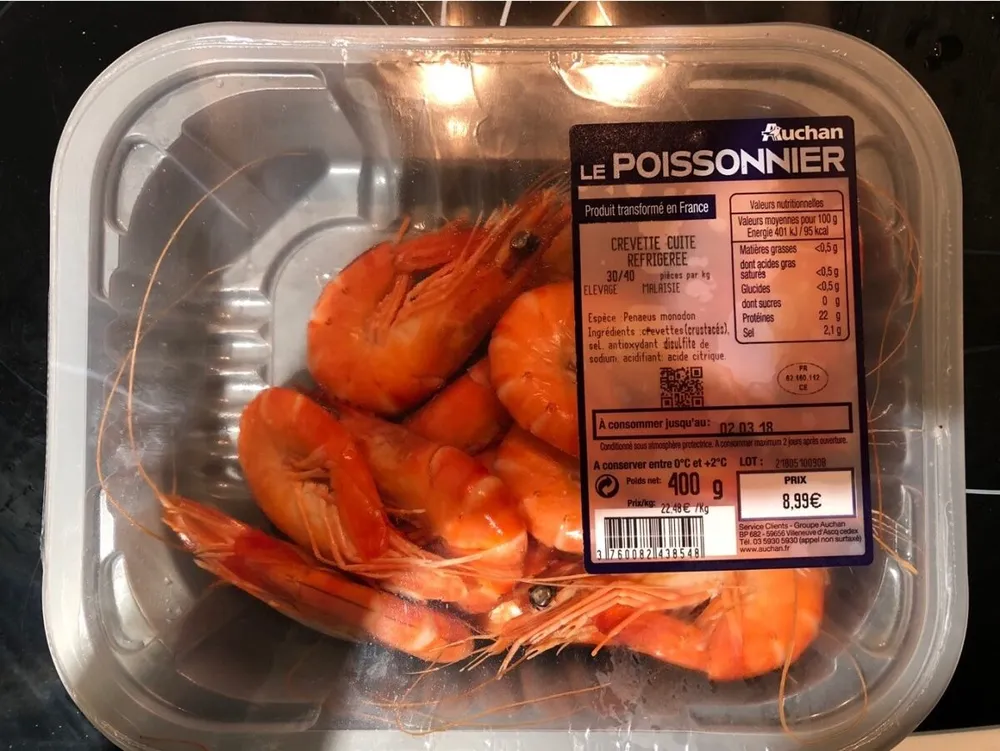 Crevette cuite refrigeree