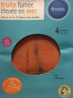 Armoric Truite fumée élevée en mer le paquet de 4 tranches 120 g