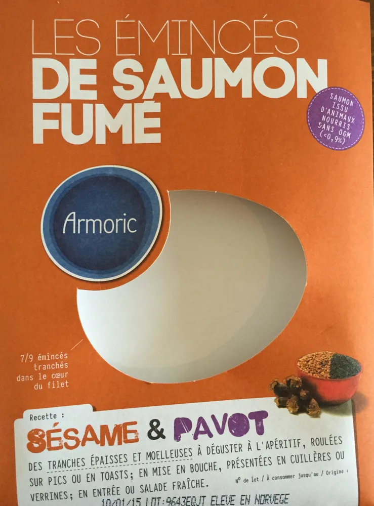 Les émincés de saumon fumé sésame et pavot