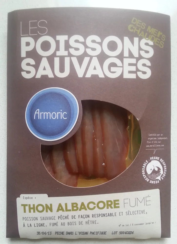 Les poissons sauvages Thon albacore fumé