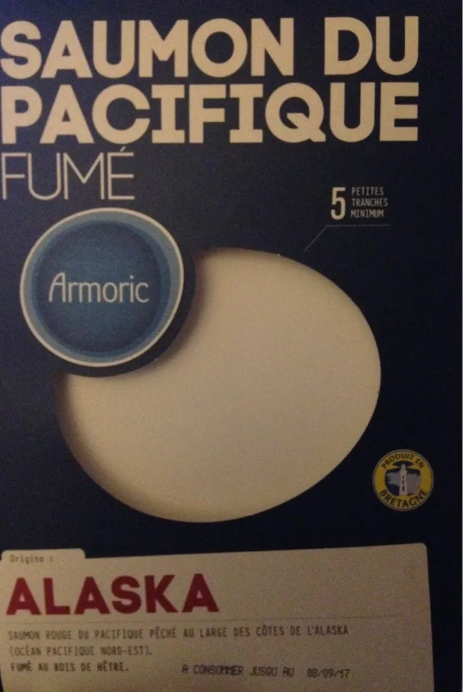 Saumon rouge du pacifique fumé ARMORIC, 5 petites tranches