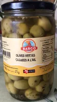 Olives vertes cassées à l’ail