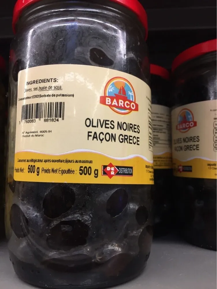 Olives noires facon grecque
