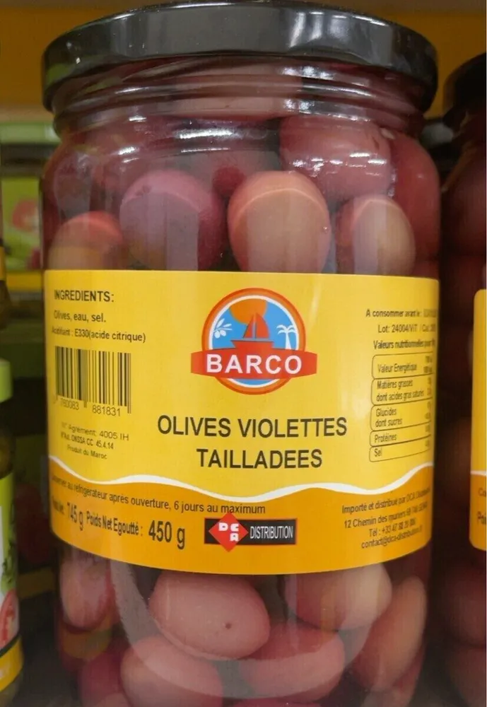 OLIVES VIOLETTES TAILLADEES