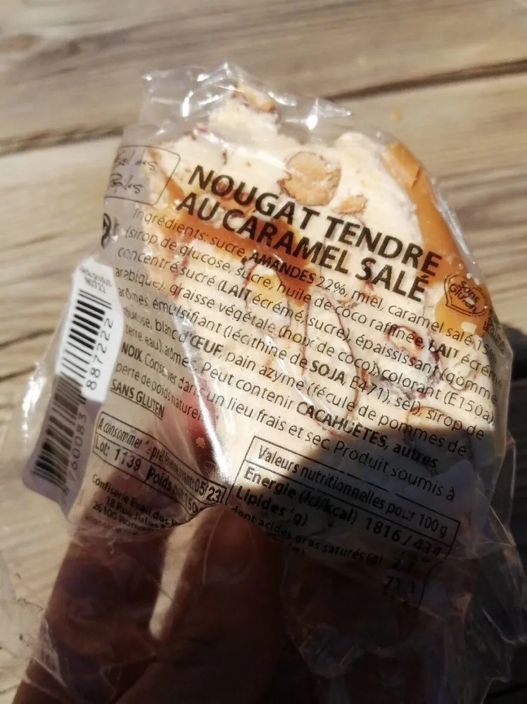 Nougat tendre au caramel