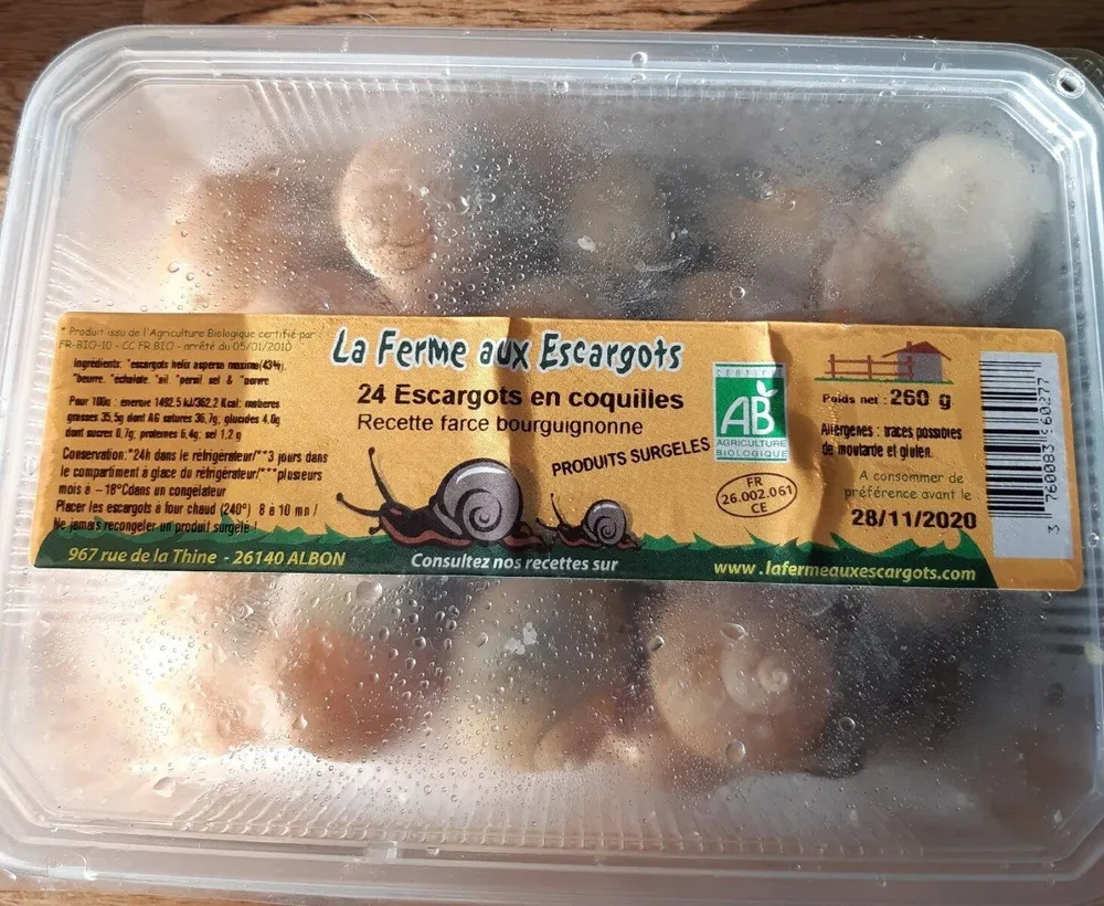24 Escargots En Coquilles Farc
