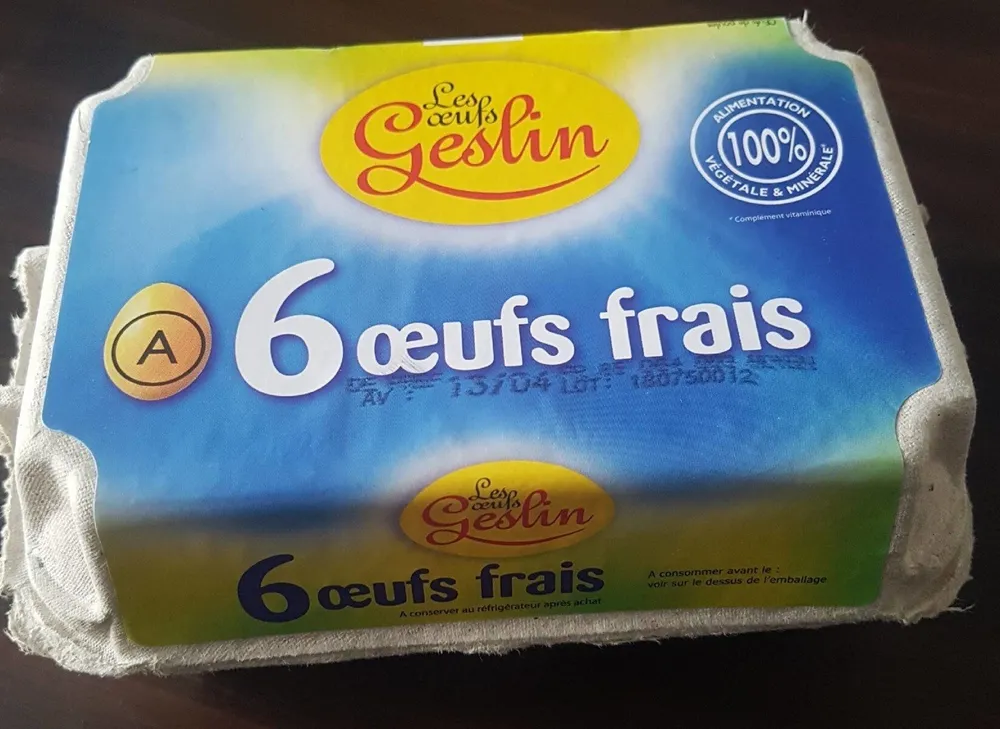 6 oeufs frais