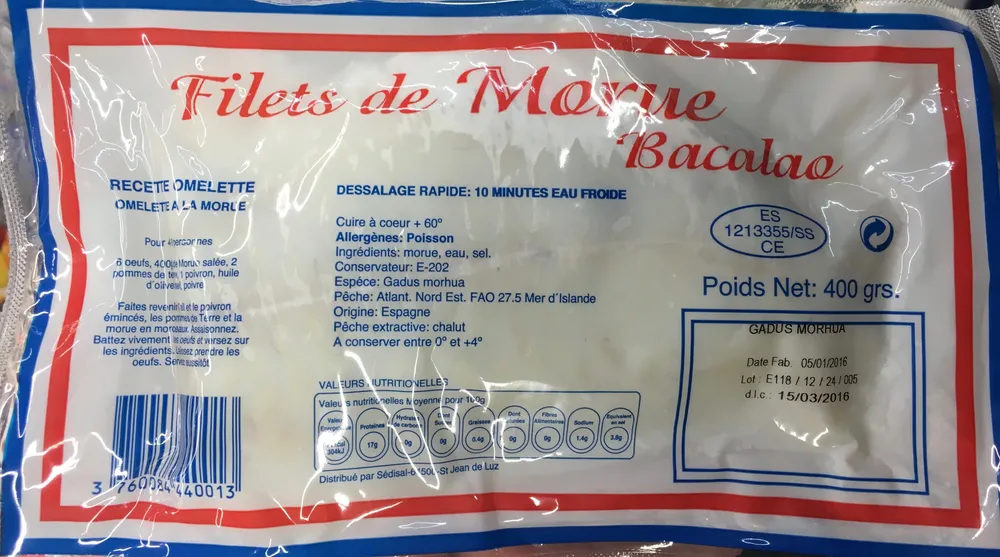 Filets de Morue Bacalao