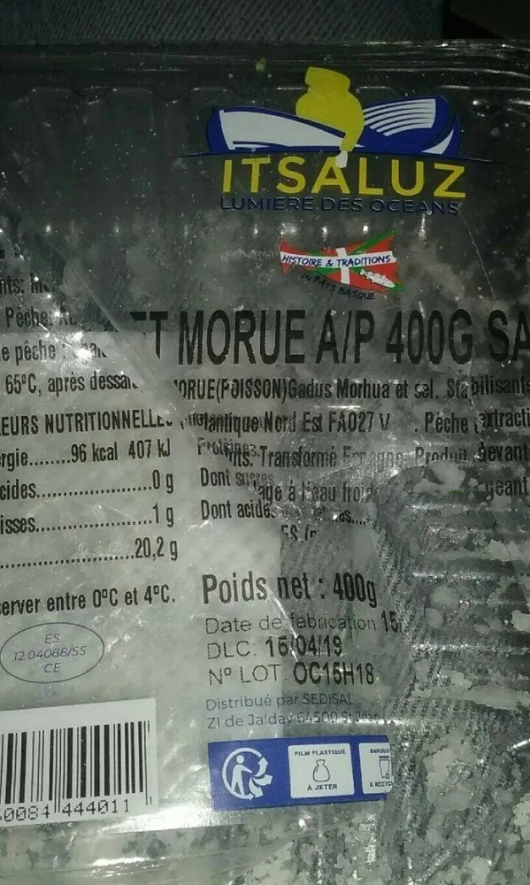 Filet morue salee