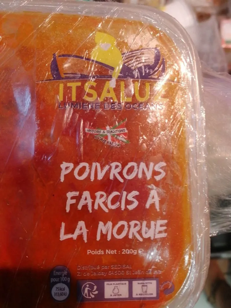 Poivron farcie a la morue
