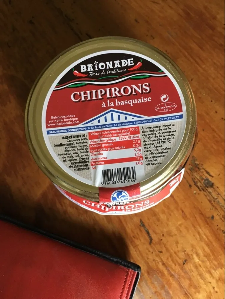 Chipirons à la basquaise
