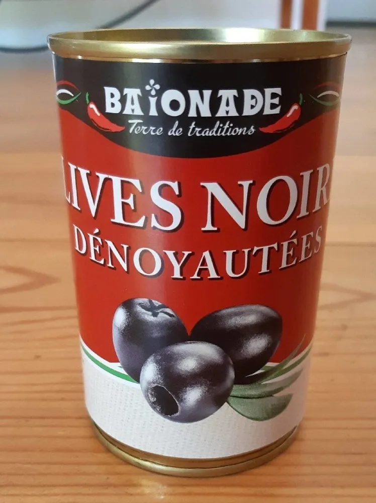 Olives noires dénoyautées