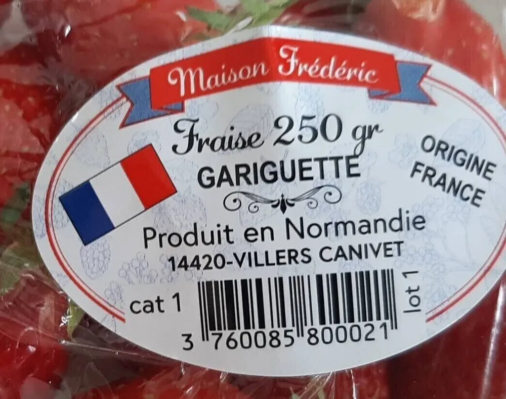 Fraise 250gr Gariguette