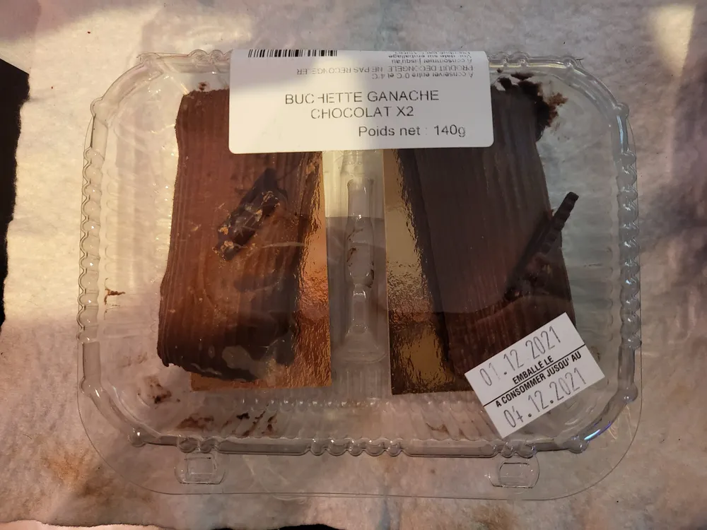 Buchette ganache chocolat x2