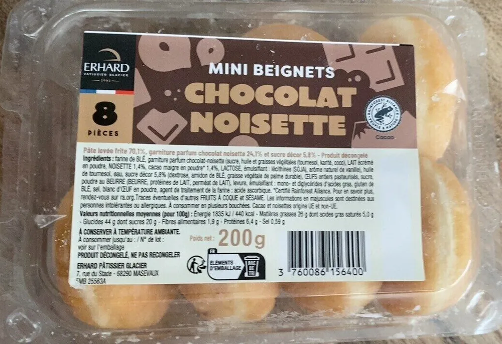 Mini beignets au chocolat noisette