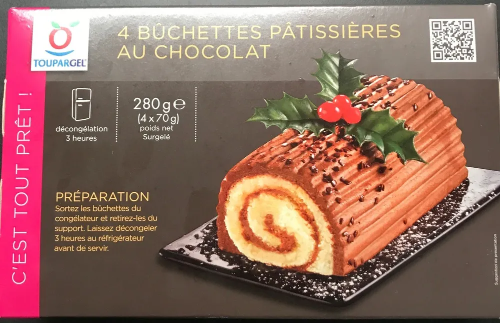 4 buchettes patissieres au chocolat
