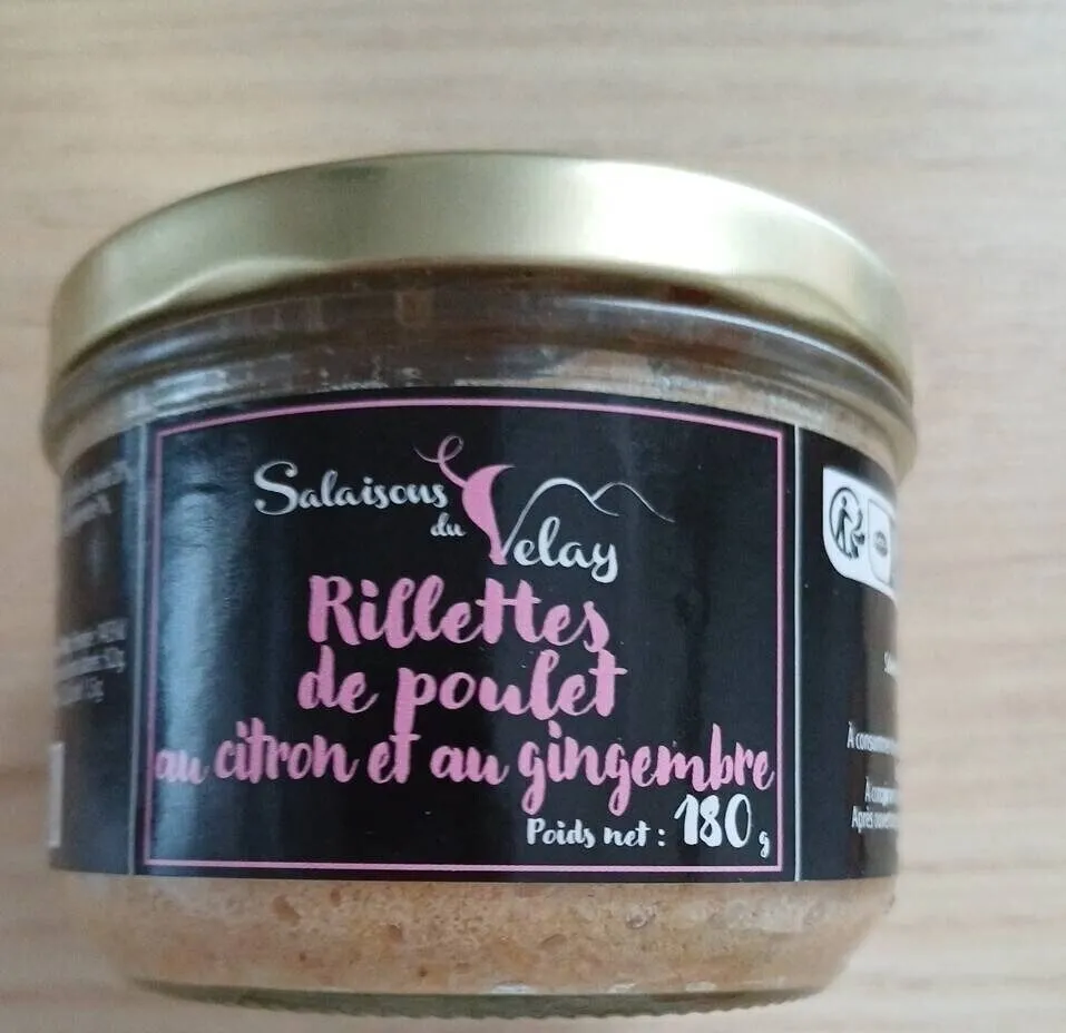 Rillettes de poulet au citron et gingembre