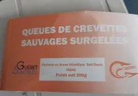 Queues de crevettes sauvages surgelées
