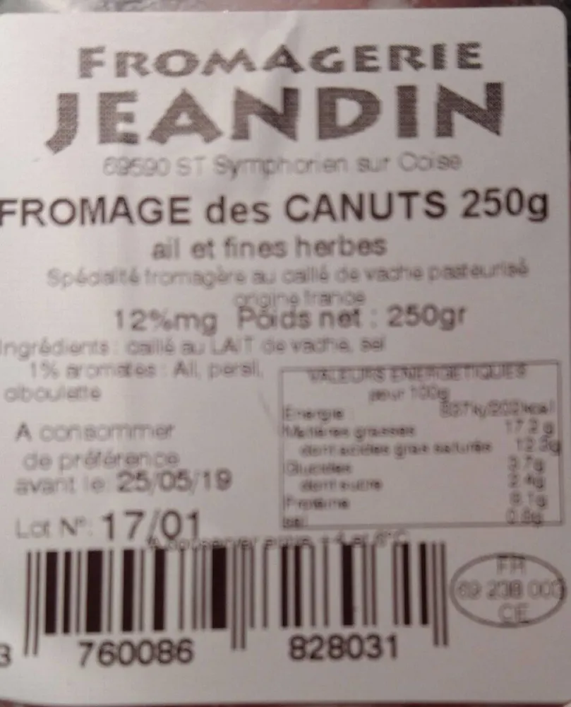 Fromage des canuts