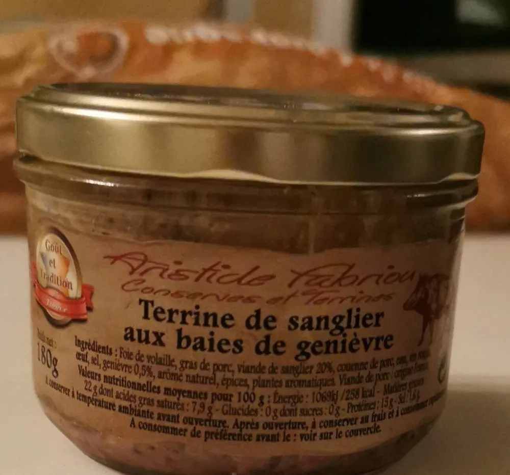 Terrine de sanglier aux baies de genievre