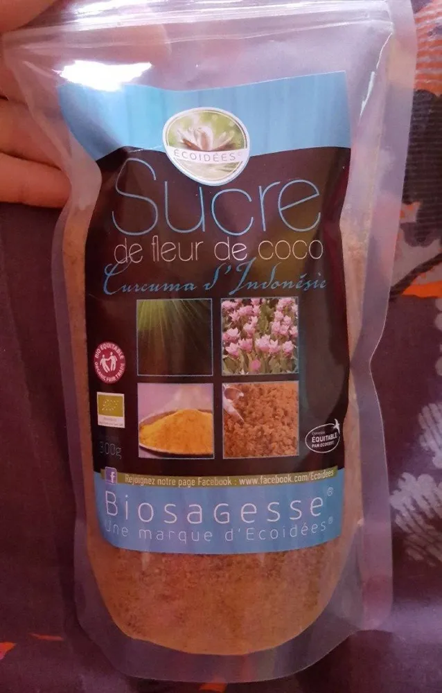 Ecoidees Sucre De Coco Au Curcuma Bio - Sachet