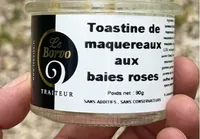 Toastine de maquereaux aux baies roses