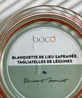 Blanquette de lieu safrané tagliatelles de légumes