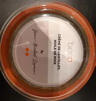 Crème de lentilles, huile de noix