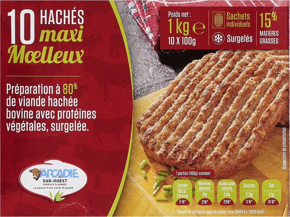 Hachés maxi moelleux