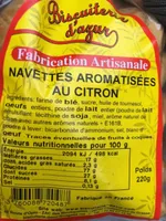 Navettes aromatisées au citron