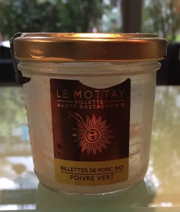 Rillette de porc bio poivre vert