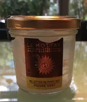Rillette de porc bio poivre vert