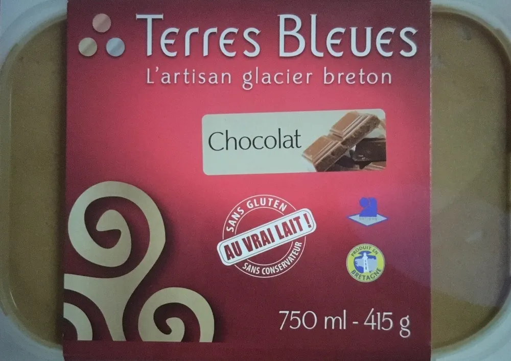Creme glacee au chocolat TERRES BLEUES