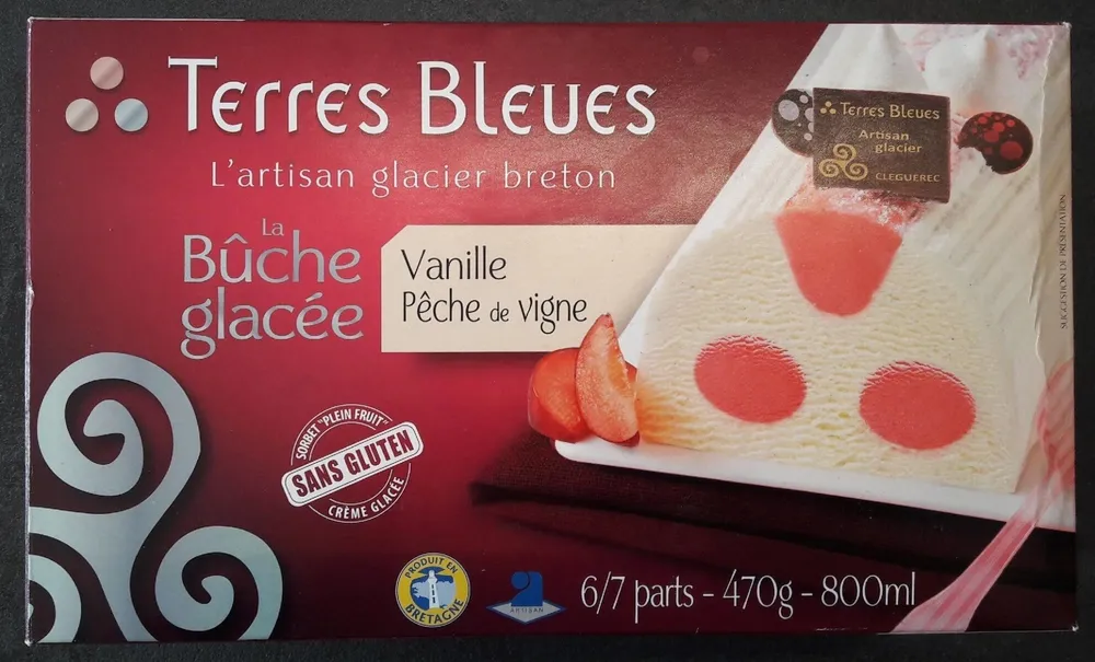 La bûche glacée Vanille Pêche de vigne