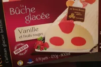 Bûche glacée vanille fruits rouges