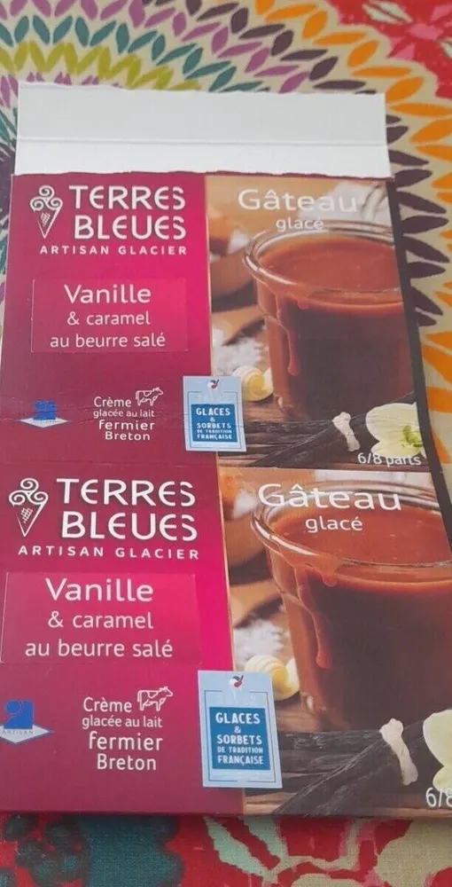 Gâteau glacé vanille et caramel au beurre salé