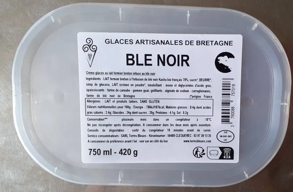 Écomiam glaces artisanales de Bretagne BLE NOIR