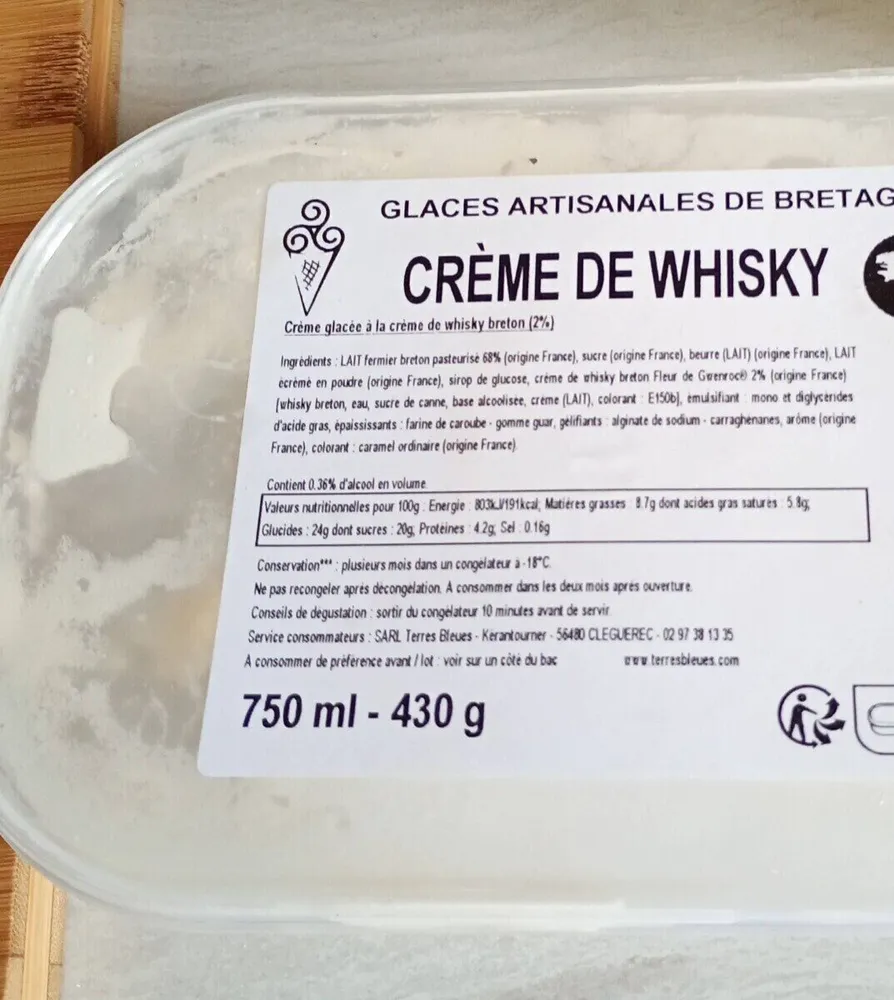 Crème de whisky glacée