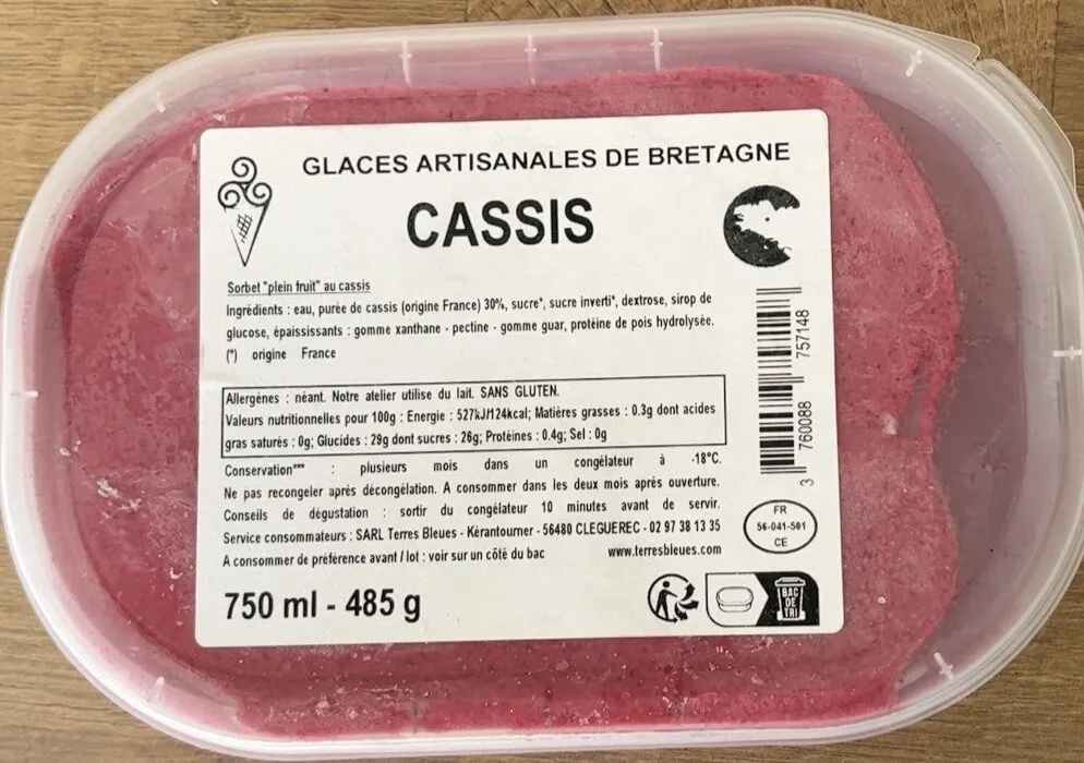 Sorbet artisanale Cassis