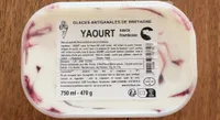 Glace yaourt sauce framboise