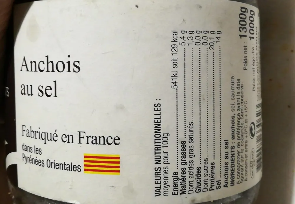 Anchois au sel