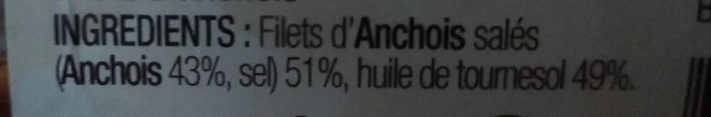 Filets d'anchois